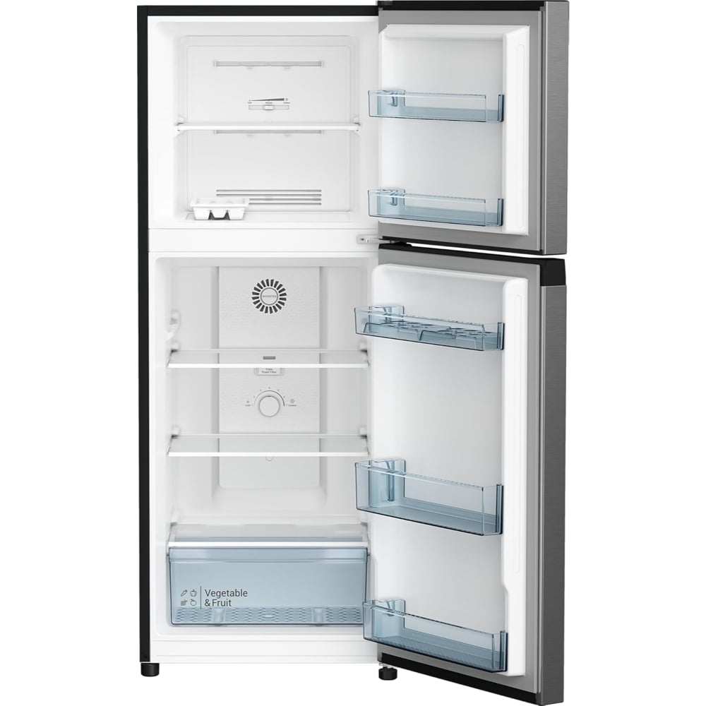 Hitachi 7.4 Cu Ft Carbon Line Series Double Door Top Inverter Compressor Freezer Refrigerator 210L Silver