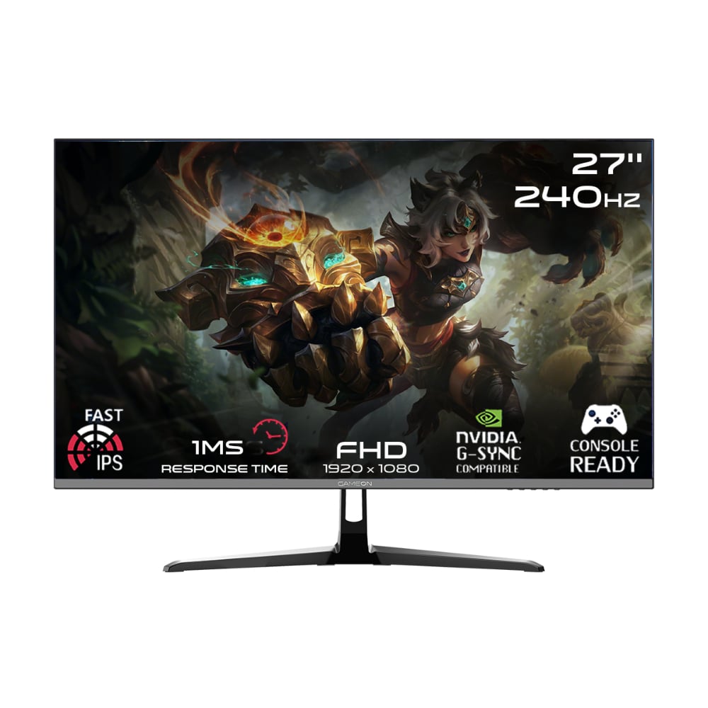 Gameon Esports Series 27 Inch 240Hz Fast IPS FHD 1ms Response Time HDMI 2.1 Gaming Monitor Black