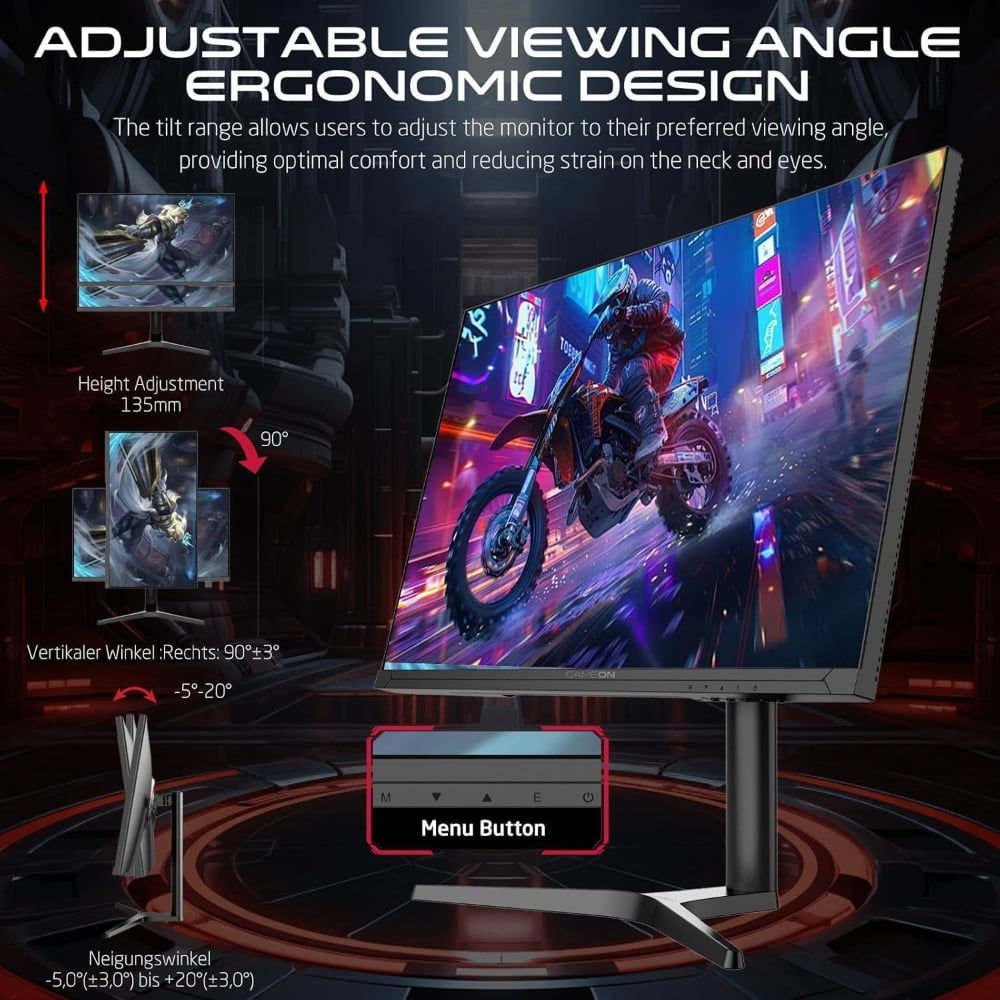 Gameon Titan Pro X Series 27 Inch 540Hz Fast IPS FHD 0.5ms Response Time HDMI 2.1 Gaming Monitor Black