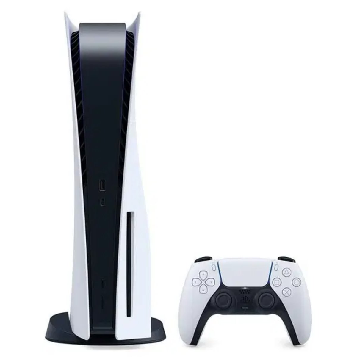 Sony PlayStation® 5 Slim Bluray Disc 1TB console with Thrustmaster T80 Ferrari 488 Gtb Edition Racing Wheel White/Black for PS5