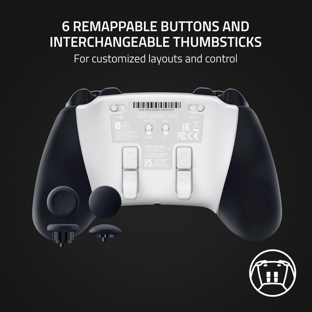 Razer Wolverine V2 Pro Wireless Gaming Controller for PlayStation 5 | White | RZ06-04710200-R3G1