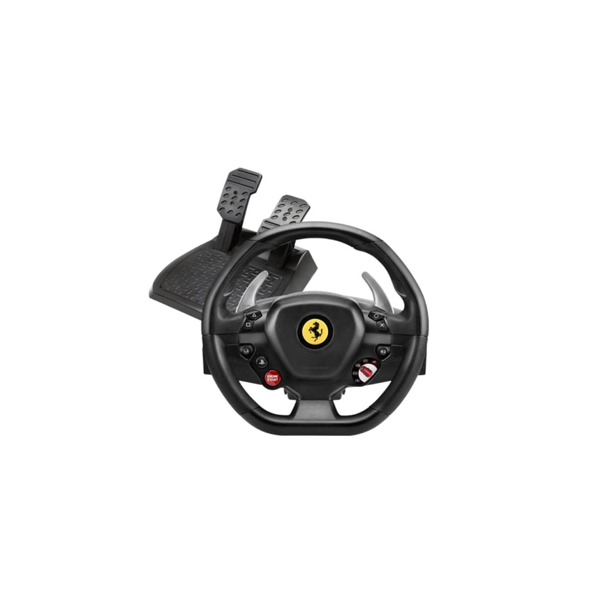 Sony Slim Blu-Ray Disc Gaming Console with Thrustmaster T80 Ferrari 488 Gtb Edition Racing Wheel White/Black for PS5
