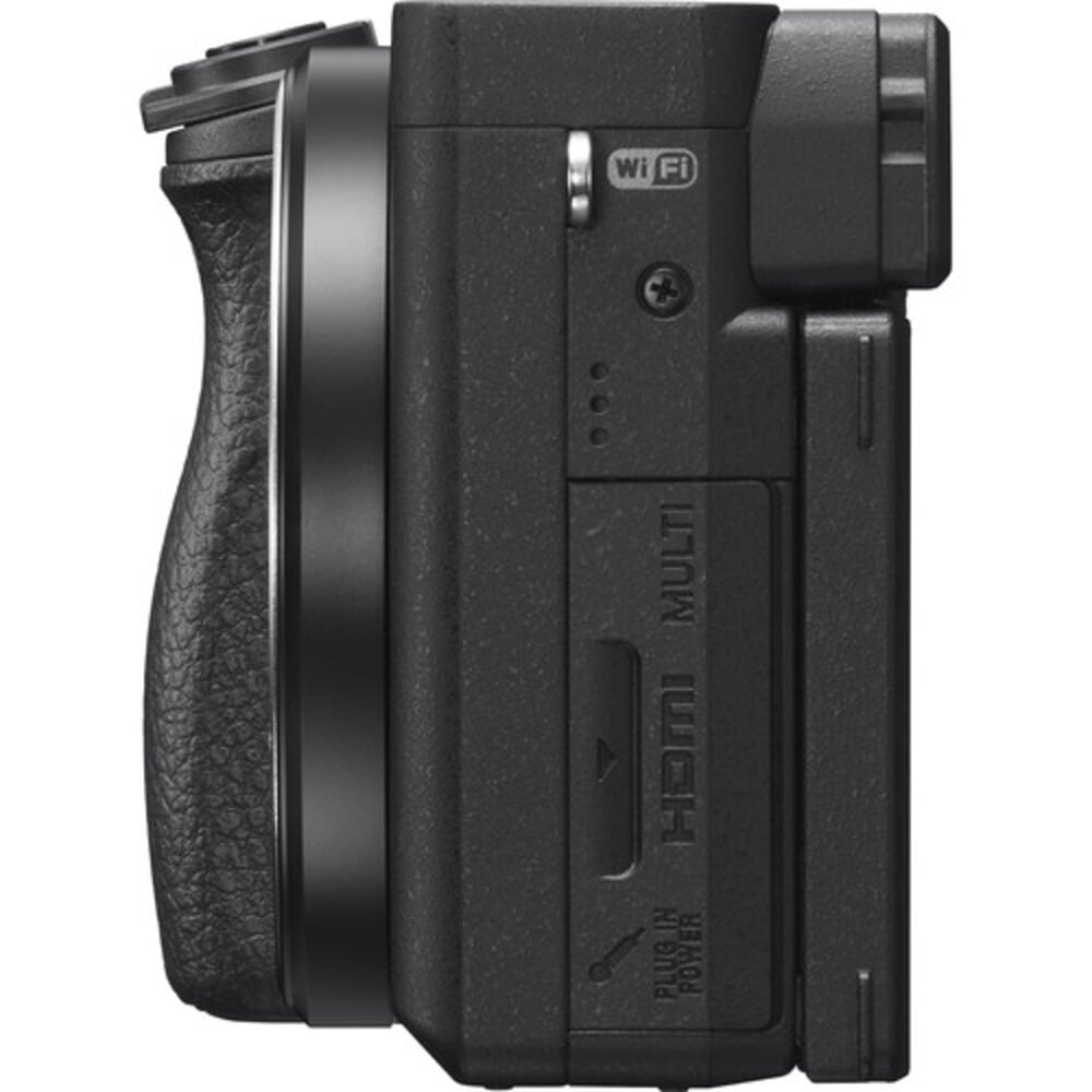 سوني Alpha a6400 | ILCE-6400K | كاميرا ميرورليس APS-C | 24.2 ميجابكسل | عدسة 16–50mm II | أسود