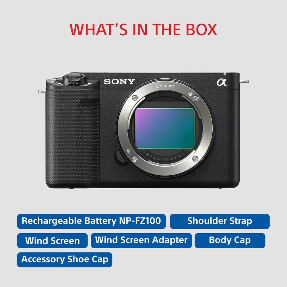 Sony Alpha 12.1 MP 4K 120p Recording Full-Frame Interchangeable-Lens Mirrorless vlog Camera Black