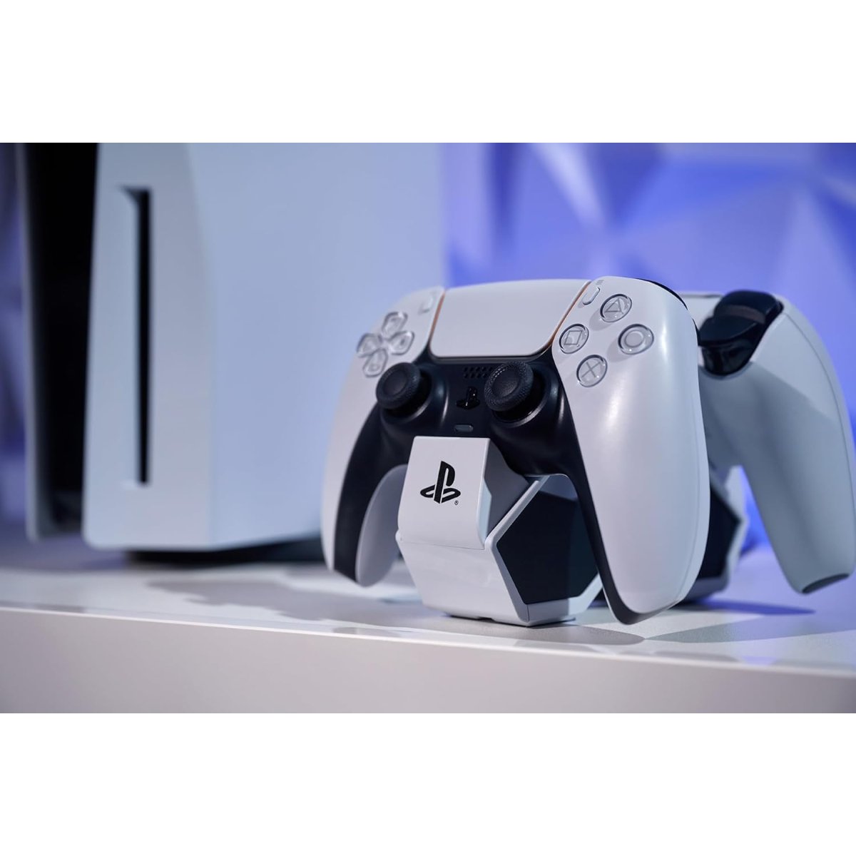 PowerA DualSense and DualSense Edge Twin Charging Station for PS5 Wireless Controller White