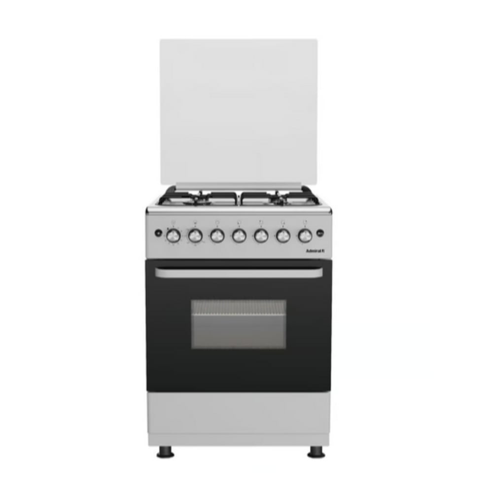 Admiral 4-Burner Heavy-Duty Electric Ignition Grill Gas Oven 60 x 60Cm Silver/Black