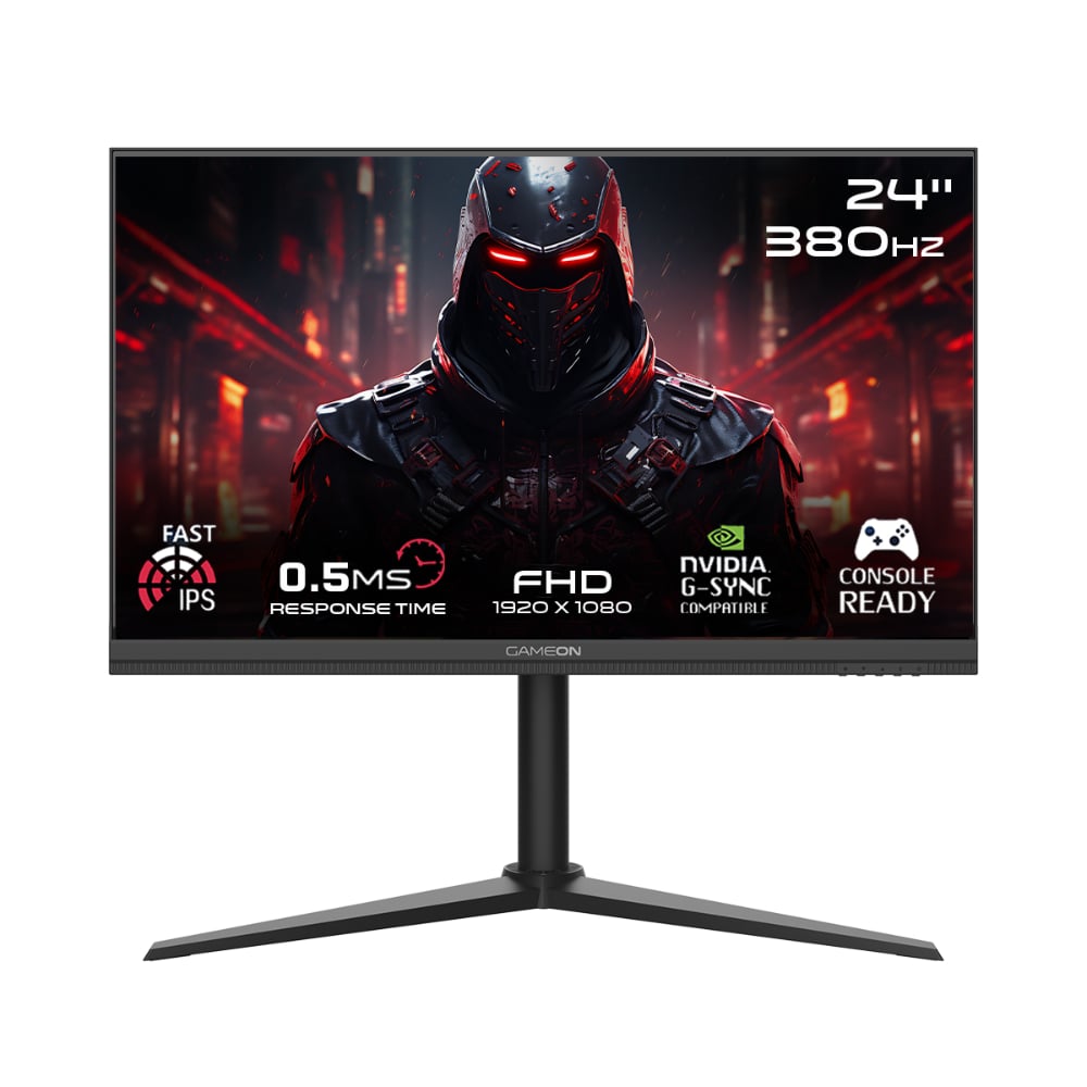 Gameon 24 Inch 380Hz Fast IPS FHD 0.5ms Response Time HDMI 2.1 Gaming Monitor Black