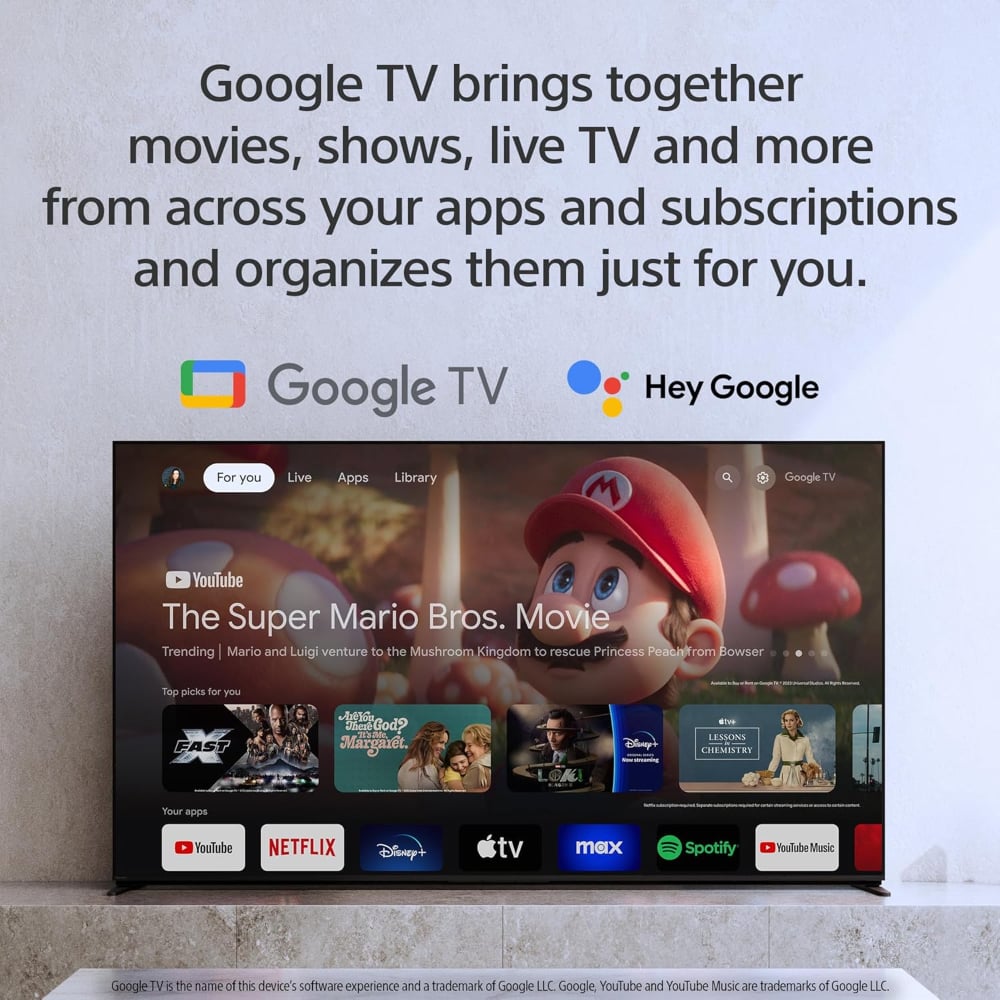 Sony K-77XR80 77 Inch 4K Ultra HD OLED Smart Google TV with Dolby Vision HDR