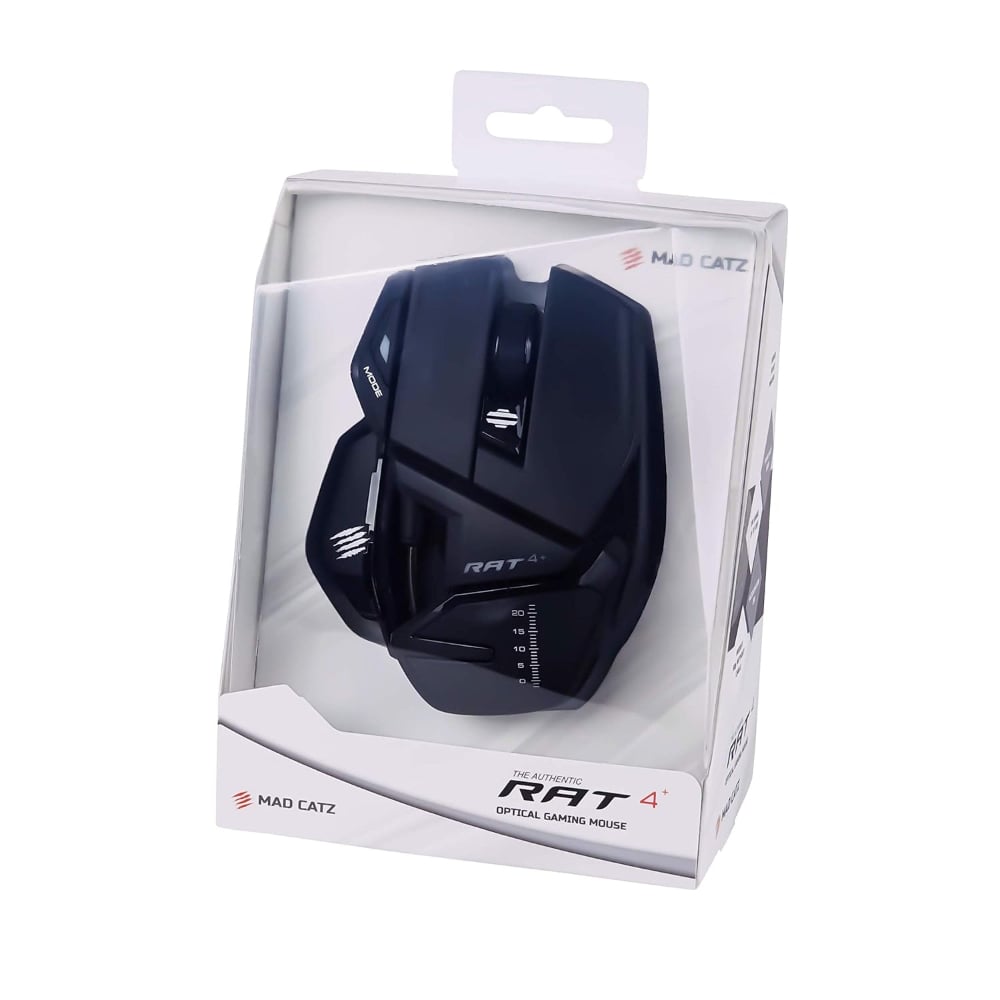 Mad Catz The Authentic R.A.T. 4+ Optical Wired Gaming Mouse Black
