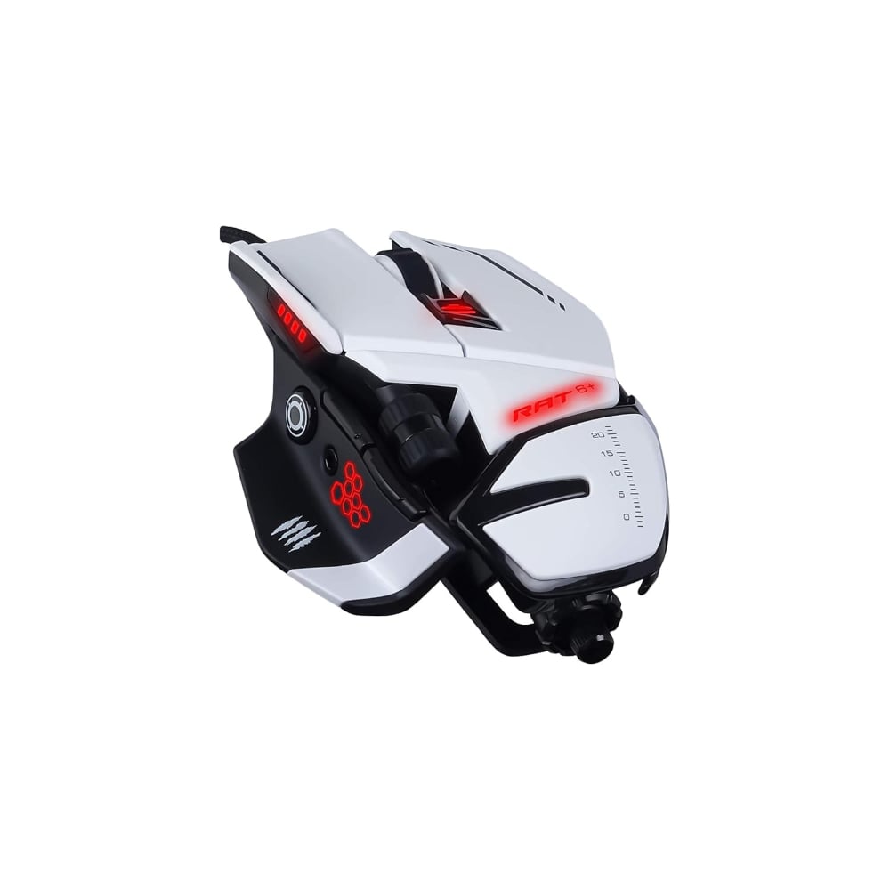 Mad Catz The Authentic R.A.T. 6+ Optical Wired Gaming Mouse White