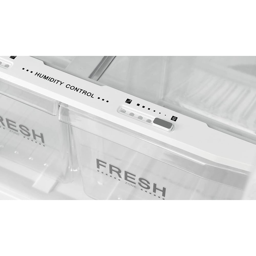 باناسونيك ثلاجة ببابين بفريزر علوي 23 قدم مكعب 651 لتر رمادي داكن