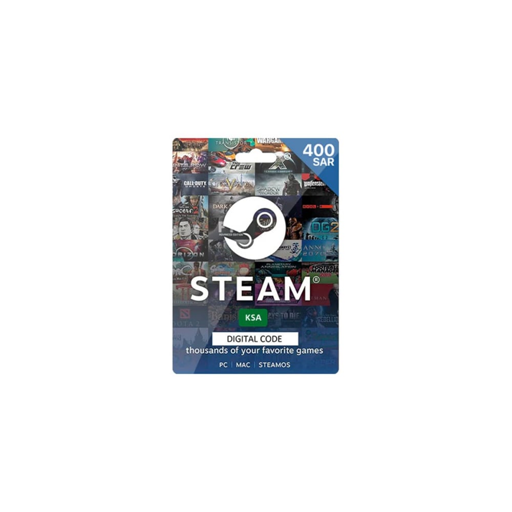 Steam Wallet Card KSA 400 SAR Delivery By Email Digital Code Multicolour