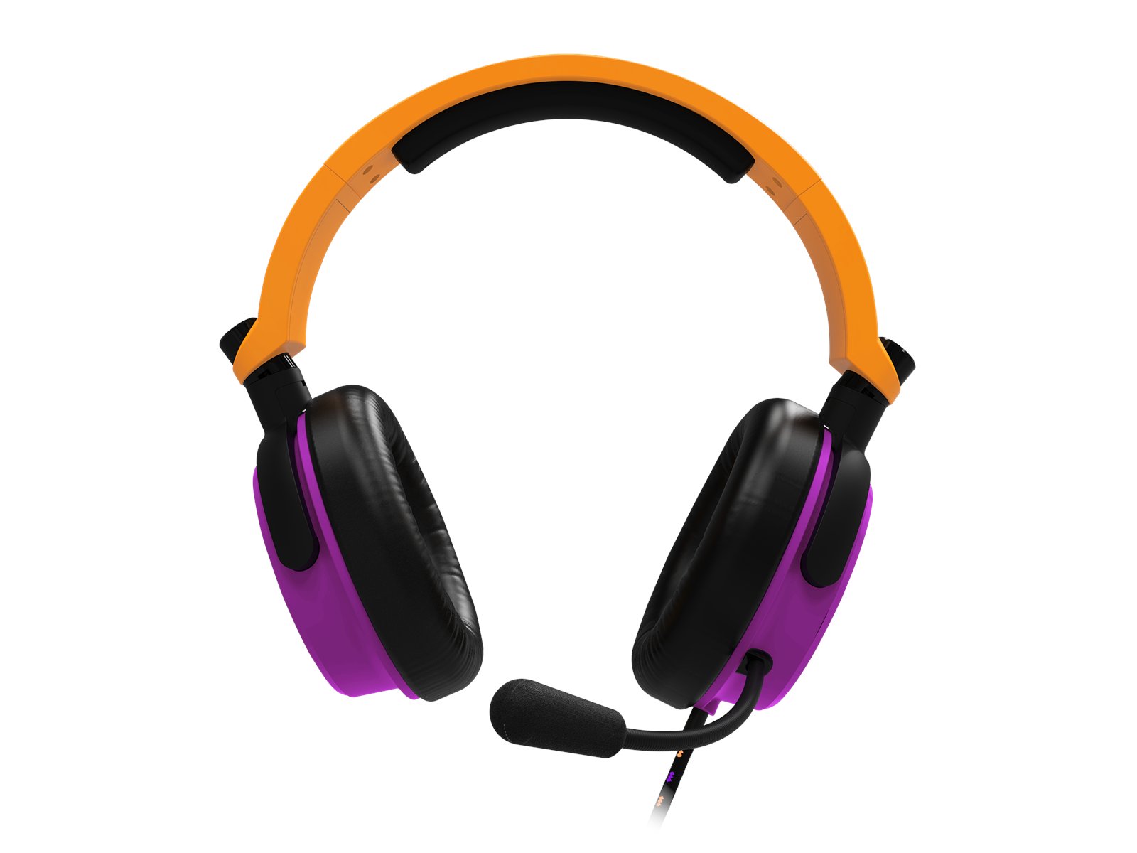 4Gamers 3.5mm Jack | Wired Gaming Over-Ear Headset | Multi-Platform Support | Neon Orange/Purple