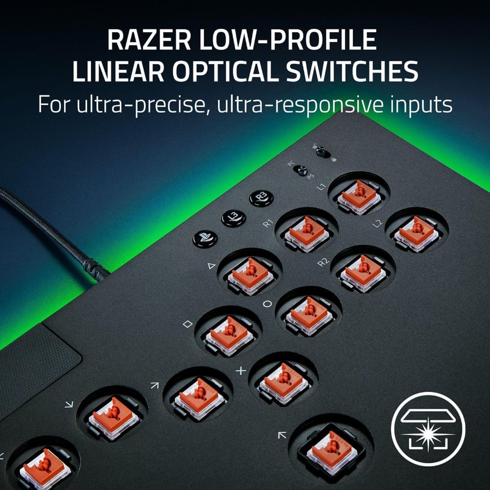 Razer Kitsune All-Button Optical Arcade Controller for PlayStation 5 | Black | RZ06-05020100-R3G1