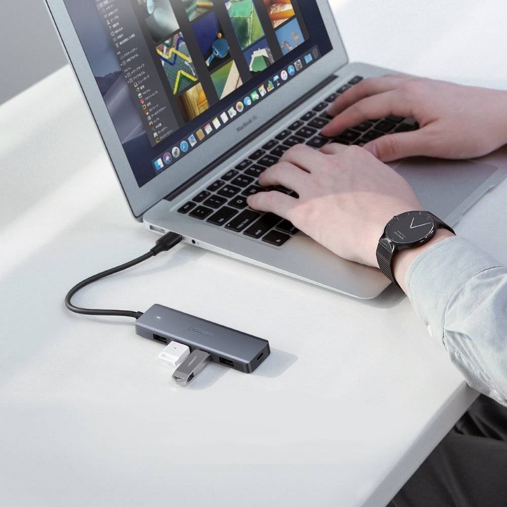 UGREEN 4-in-1 USB-A 3.2 to Micro USB Hub | Grey | UG-CM219-50985