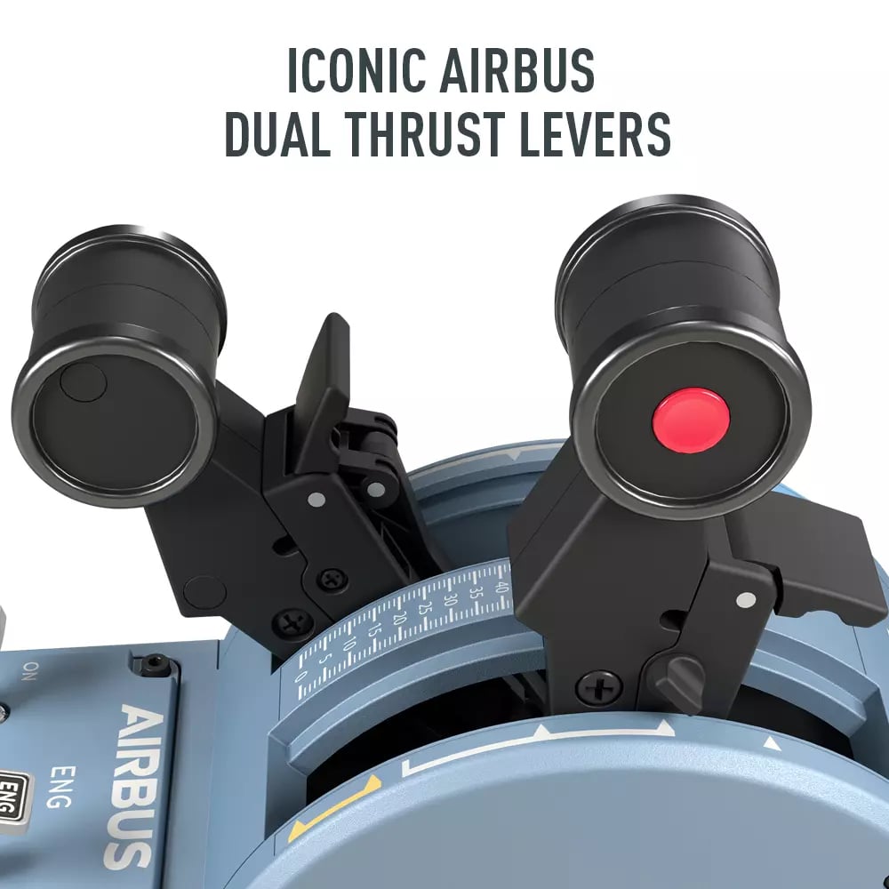Thrustmaster Tca Quadrant Airbus Edition Flight Controller for Pc Blue