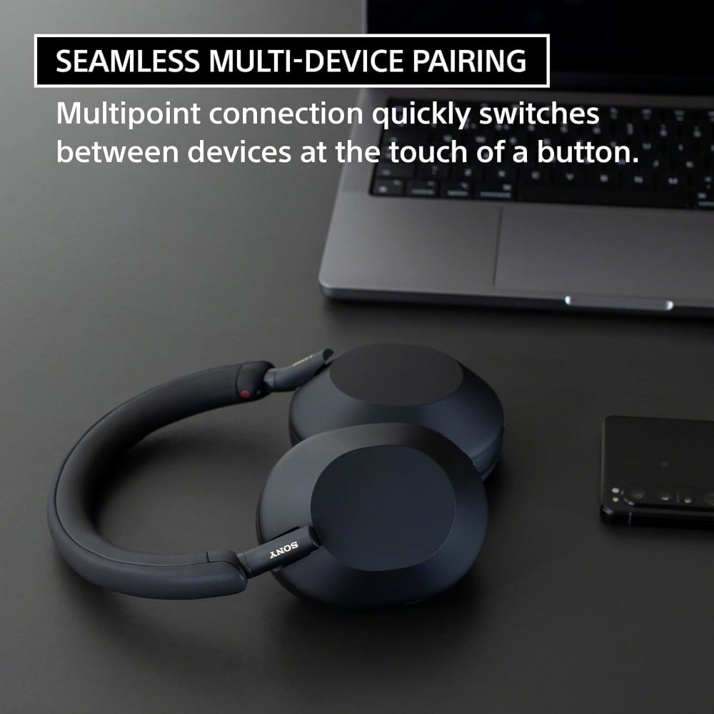 Sony WH-1000XM5 Wireless Over-Ear Headphones Noise Cancellation with Microphone Silver