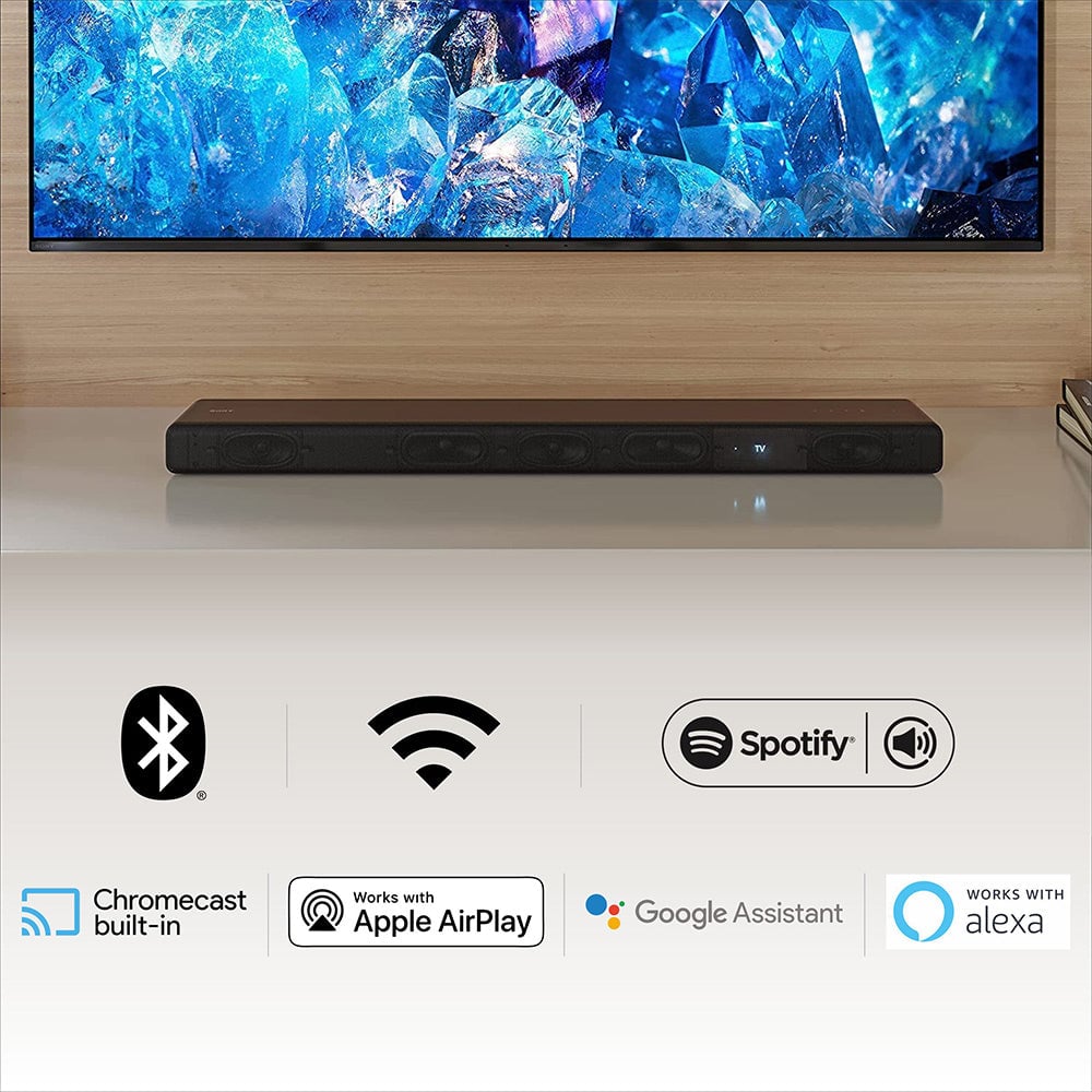 Sony HT-A3000 250W A Series 3.1 Channel 360 Spatial Sound Mapping Soundbar Dolby Home Theatre System Black with SONY SA-SW5 300W Additional Wireless Subwoofer