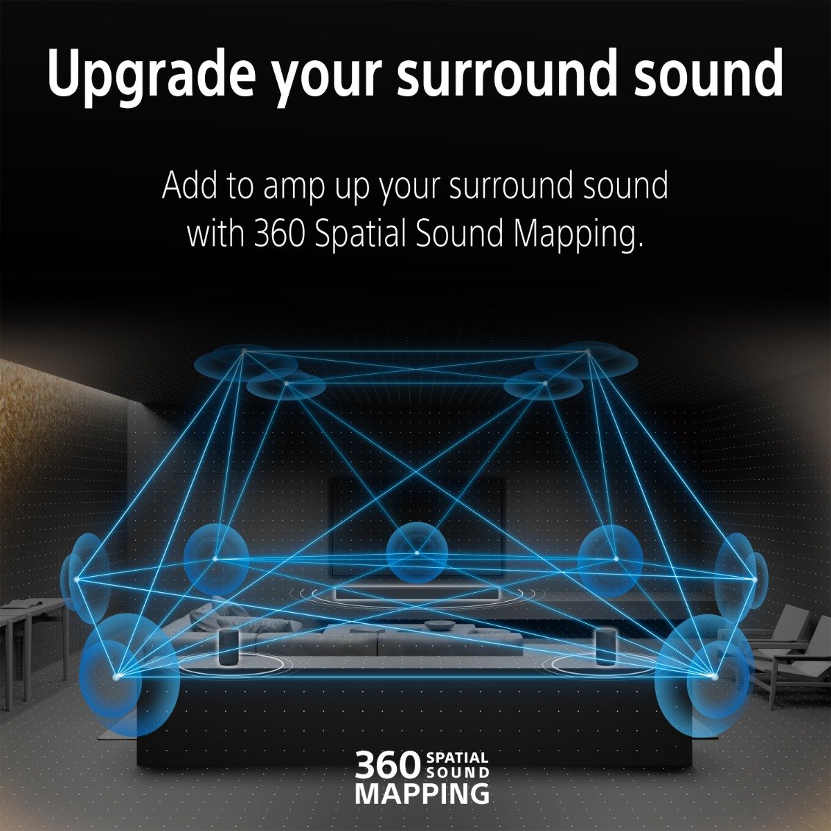 Sony BRAVIA Theatre Rear 9 SA-RS9 | 180W Wireless Rear Speakers with 360 Spatial Sound Mapping