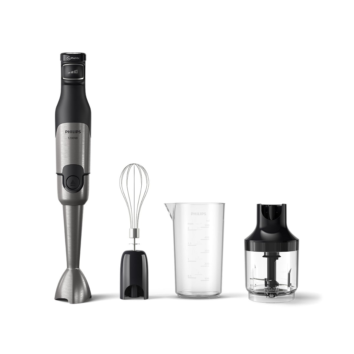Philips 1200W Power 5000 Series Anti- Splash Guard Speedtouch Technology Hand Blender Black/Silver