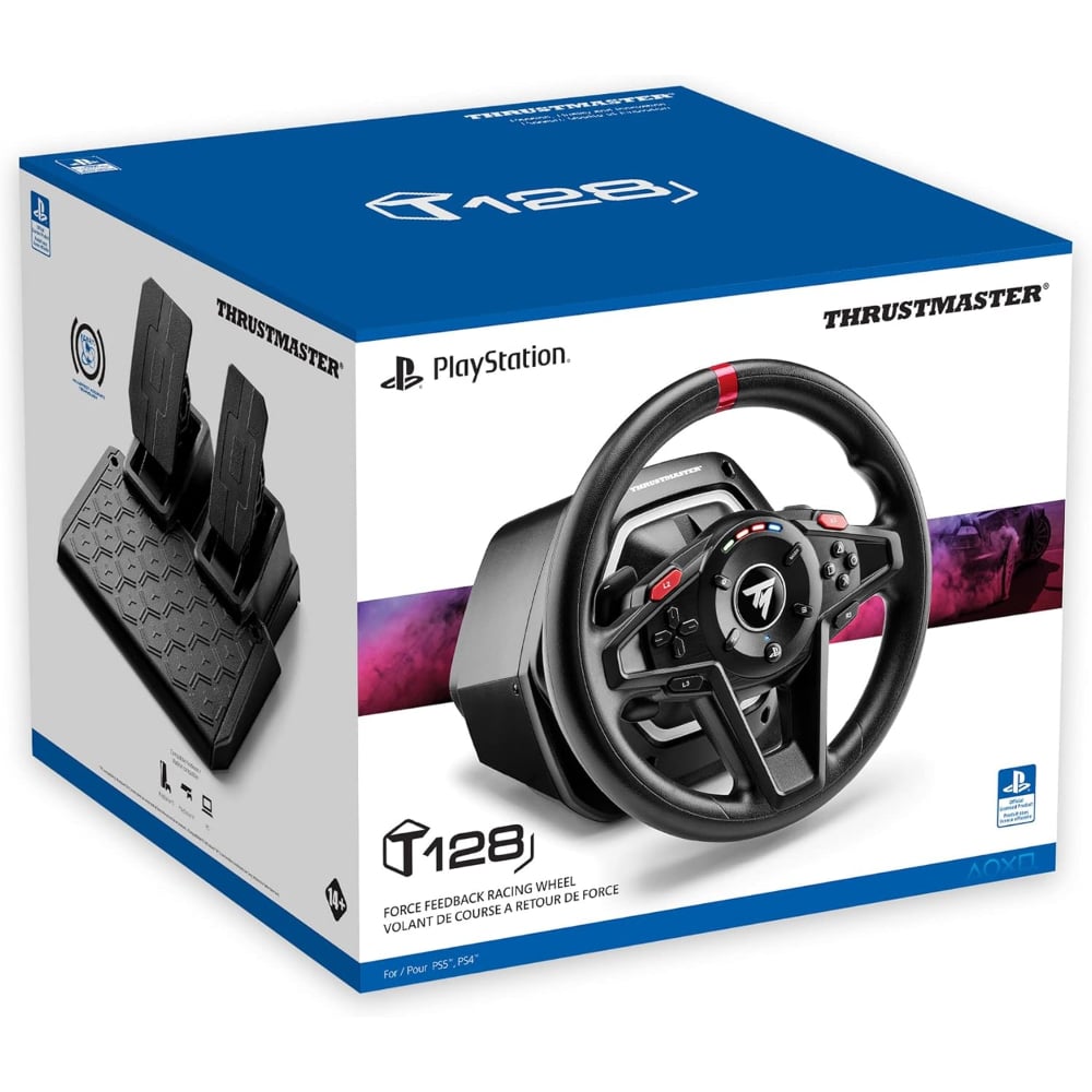 Thrustmaster T128 - High-Performance Racing Wheel and Pedal Set for PC Black