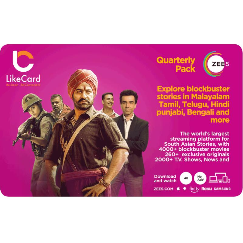 Zee5 Subscription 3 Months