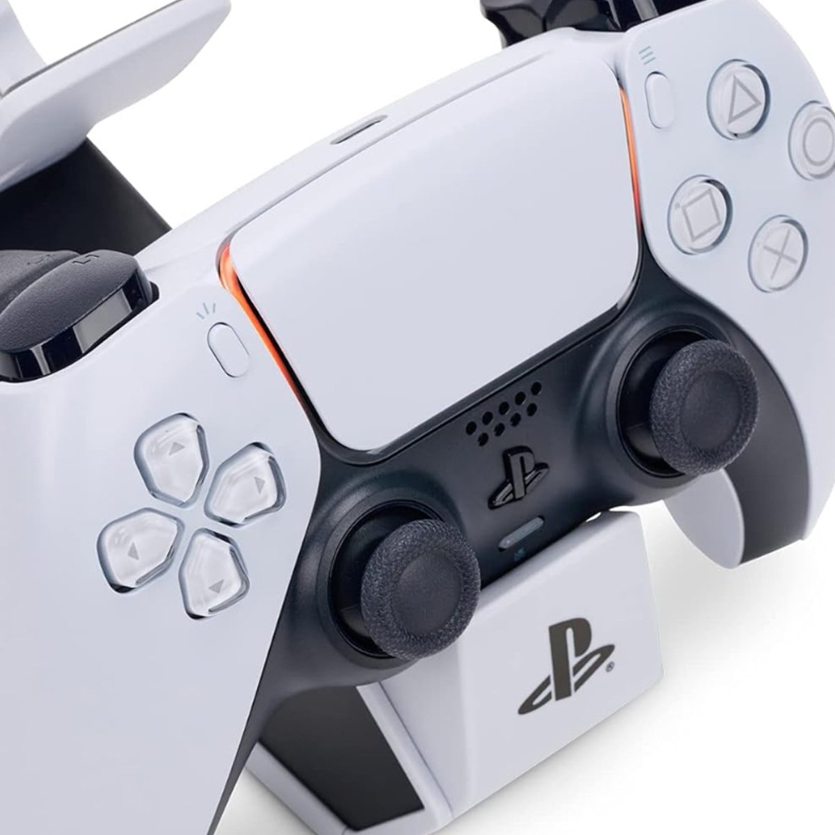 PowerA DualSense and DualSense Edge Twin Charging Station for PS5 Wireless Controller White