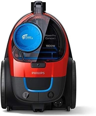 Philips PowerPro Compact Bagless Vacuum Cleaner | 1900W | PowerCyclone 5 | H13 Allergy Filter | FC9351/61