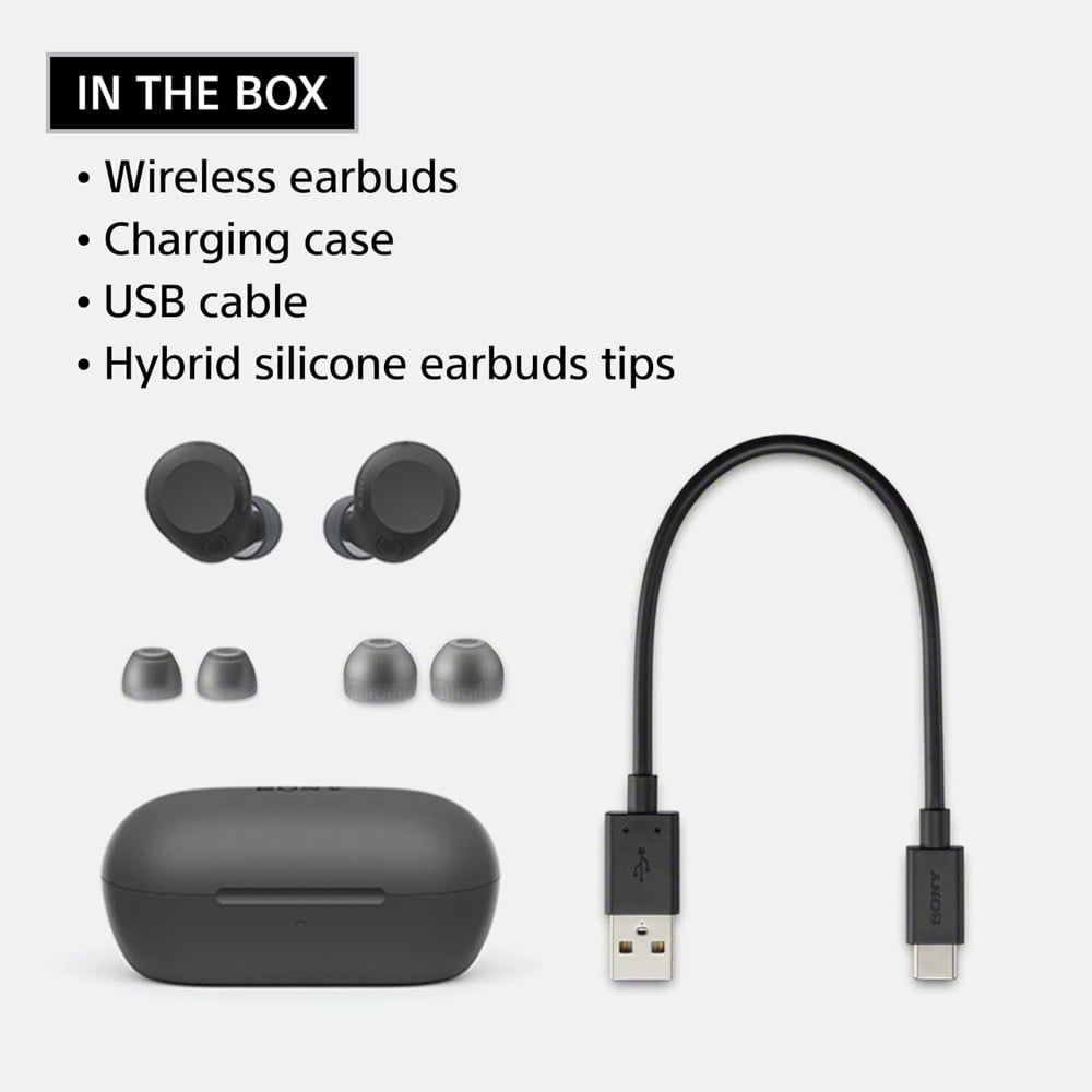 Sony WF-C710N True Wireless In-Ear Earbuds Noise Cancellation Lightweight Fit Black