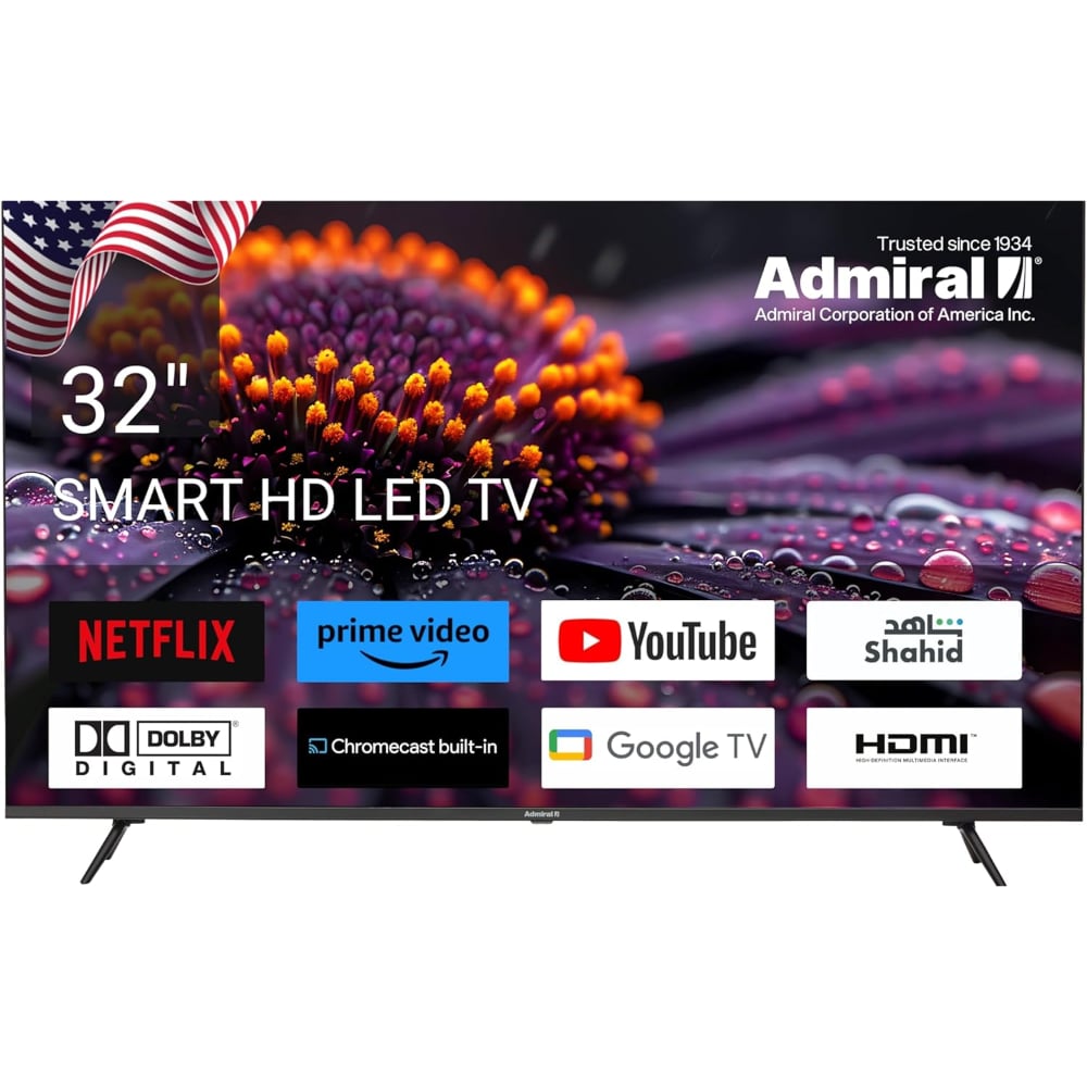 Admiral ‎ 32 inch Built-in Chromecast Dolby Sound System Smart HD TV 2022 Model Black