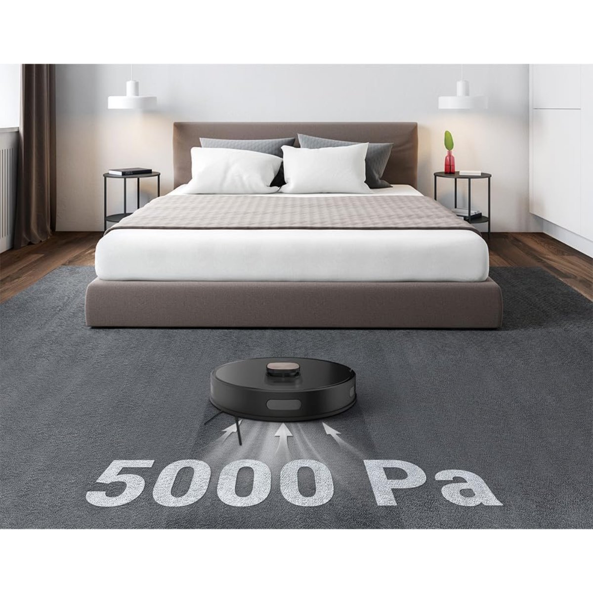 مكنسة هيتاشي روبوت | قوة شفط حتى 5000 باسكال | أسود | RV-X20DPBKCG