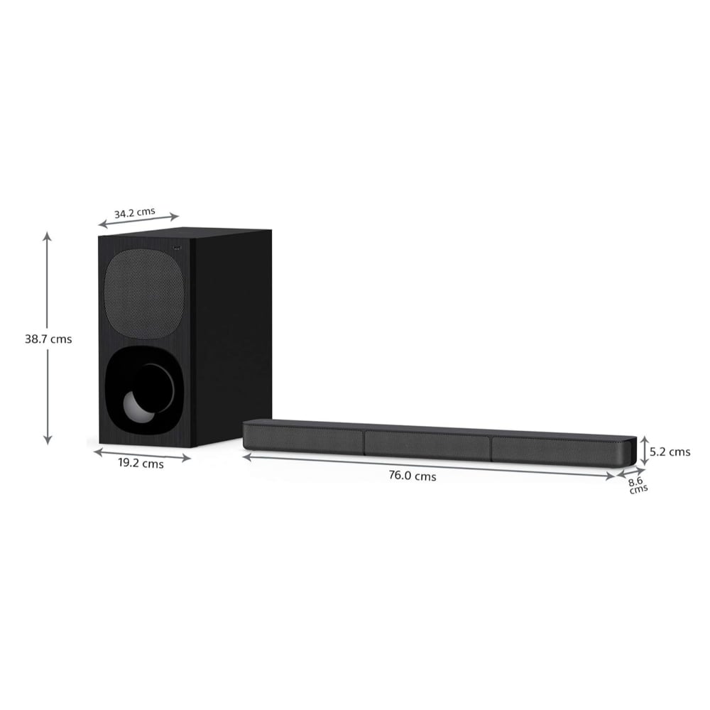 Sony HT-S20R 400W 5.1 Channel Bluetooth and USB Connectivity Dolby Digital Soundbar with Subwoofer and Compact Rear Speakers Black