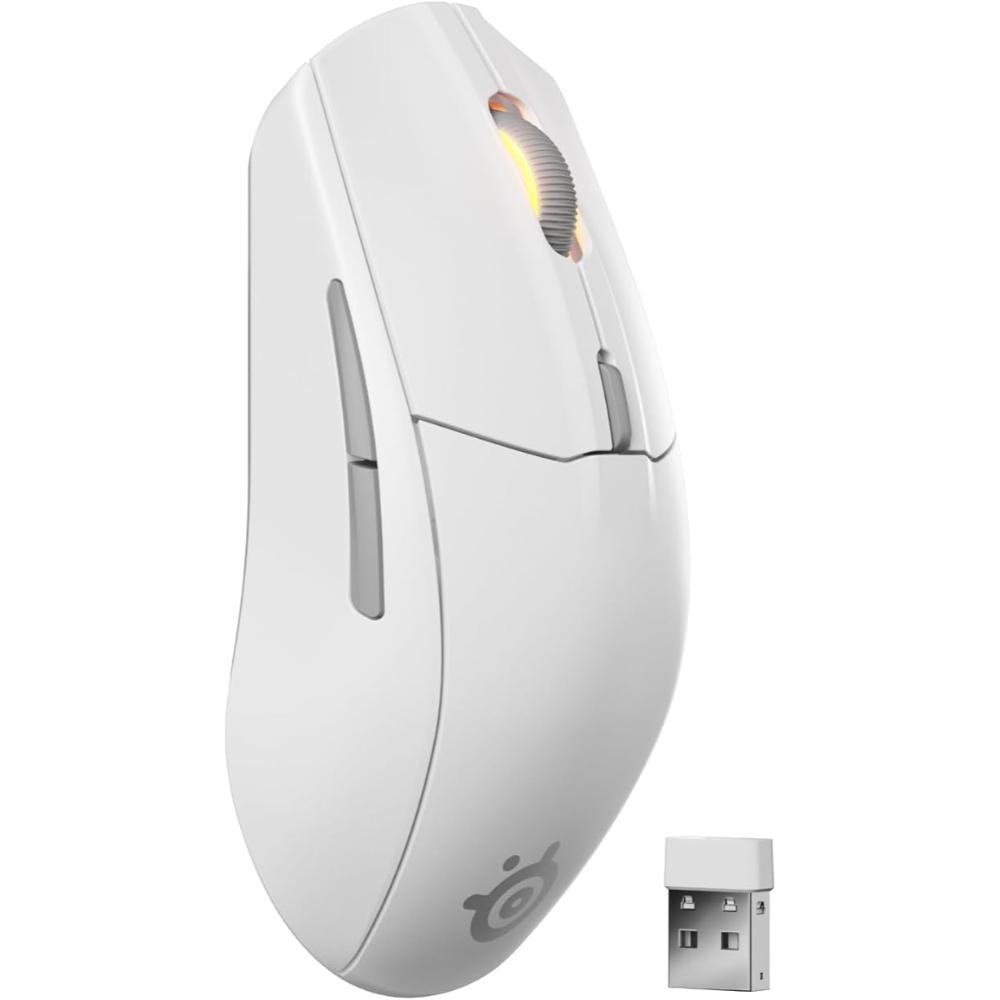 SteelSeries Rival 3 Wireless Gen 2 Gaming Mouse | 2.4GHz/Bluetooth | White | SS-62524
