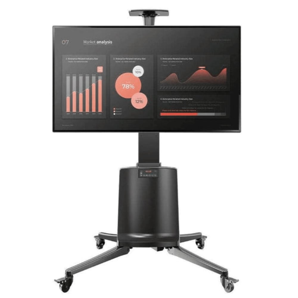 North Bayou Motorized Automatic Screen Lift TV Television Stand with Remote Control for 55 85 inch TV Black