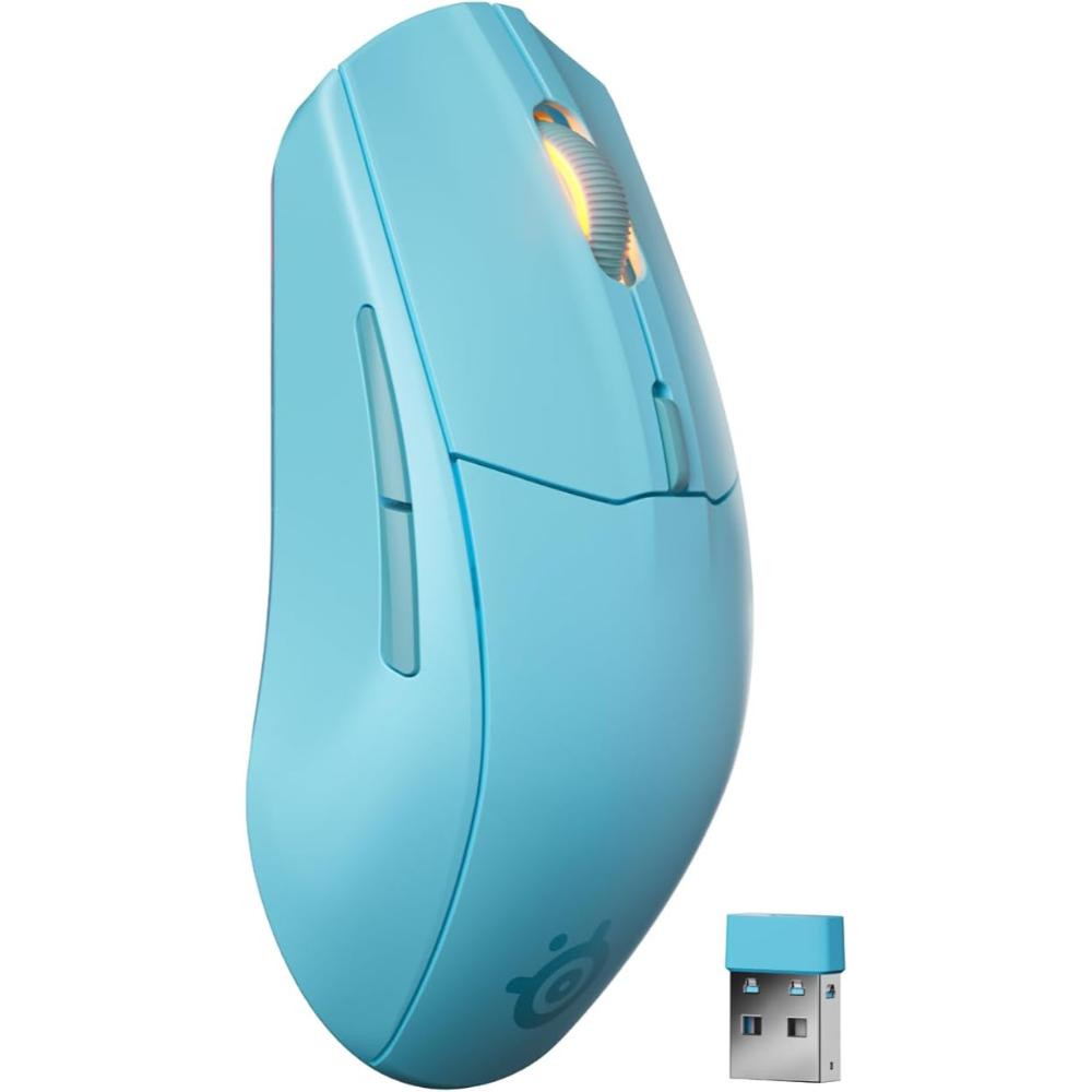 ستيل سيريز ماوس Rival 3 Wireless الجيل الثاني | 2.4GHz/بلوتوث | Aqua | SS-62526