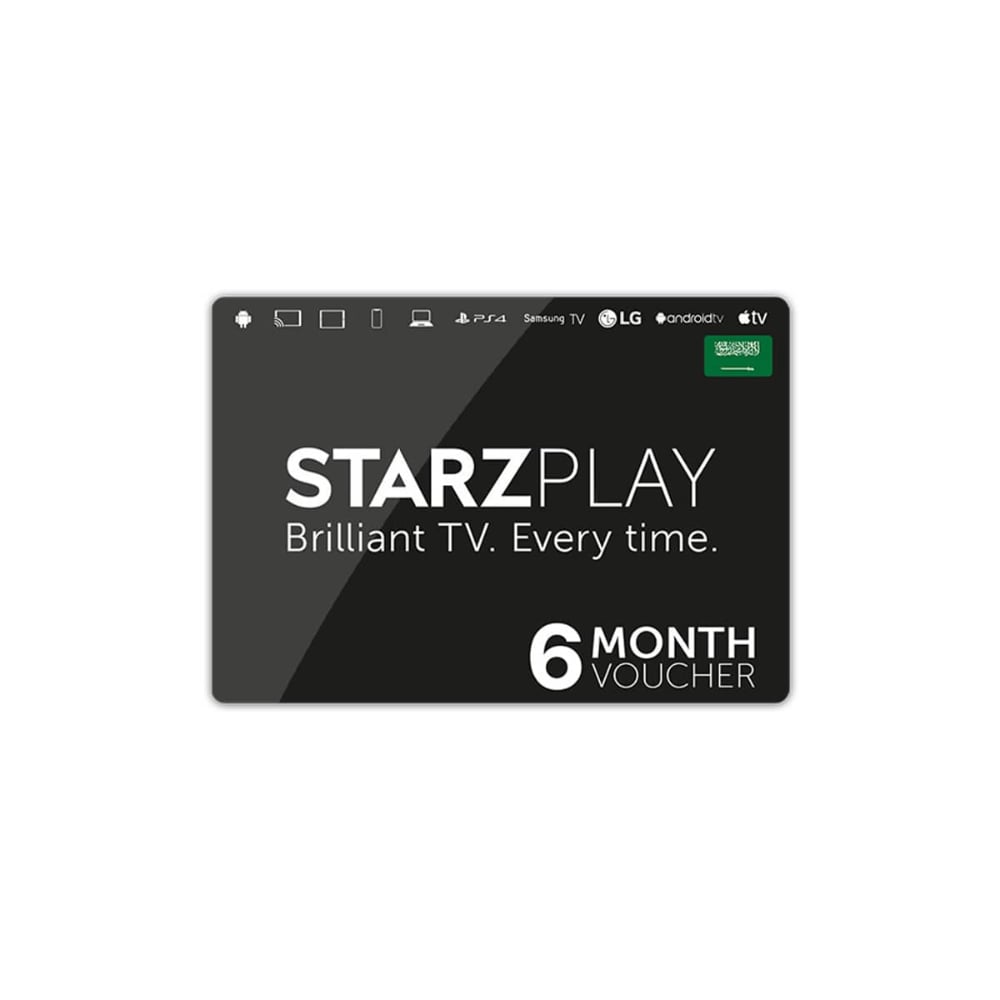 STARZPLAY Gift Card 6 Months Delivery By Email Digital Code Black/White