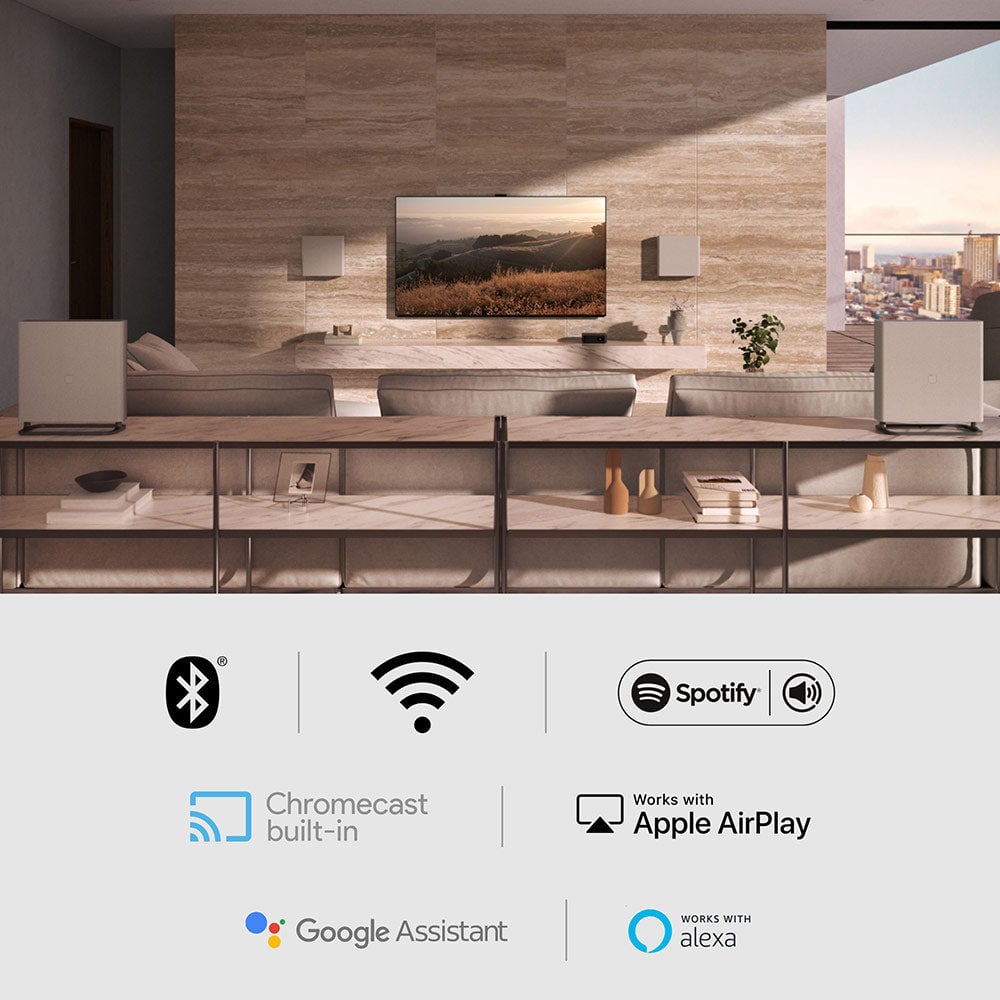 Sony Bravia Theatre Quad Wireless Multi Dimensional Surround Sound Premium Soundbar System Grey
