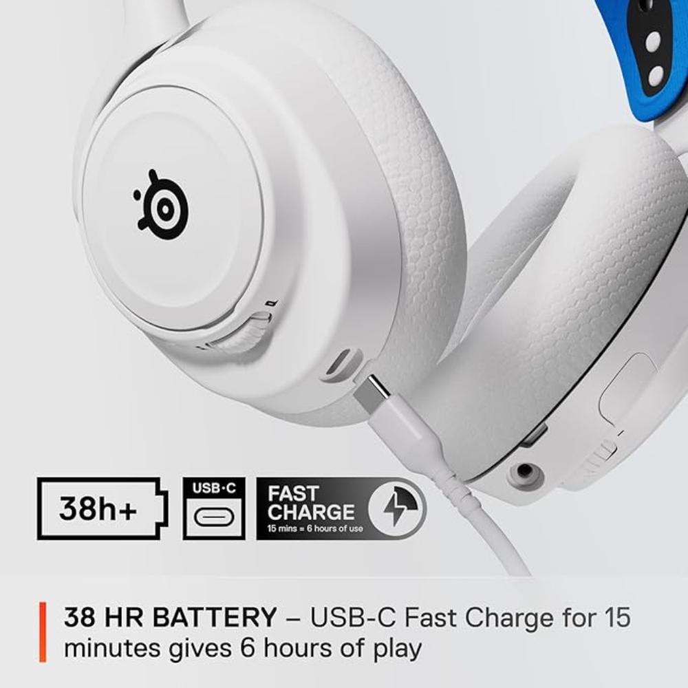 ستيل سيريز سماعة Arctis Nova 7P اللاسلكية | اتصال مزدوج | أبيض | SS-61561
