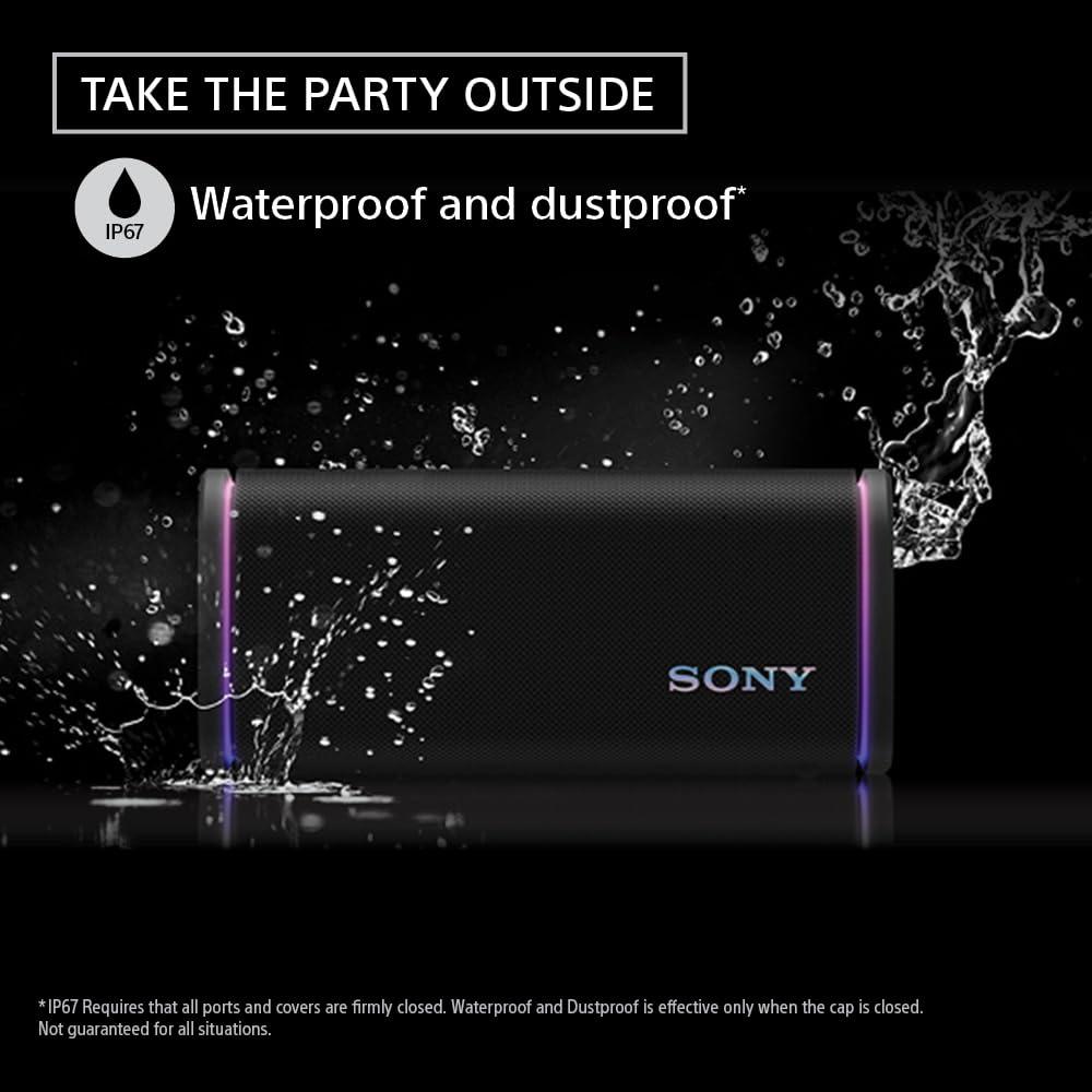 Sony SRS-ULT50 ULT Field 5 Portable Bluetooth Speaker with Massive Bass and 360° Party Light – White