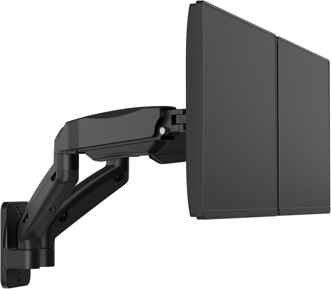 Gameon Fits 17-32 inch Economy Spring-Assisted Wall Mount Dual Monitor Arm for Gaming And Office Use| Black