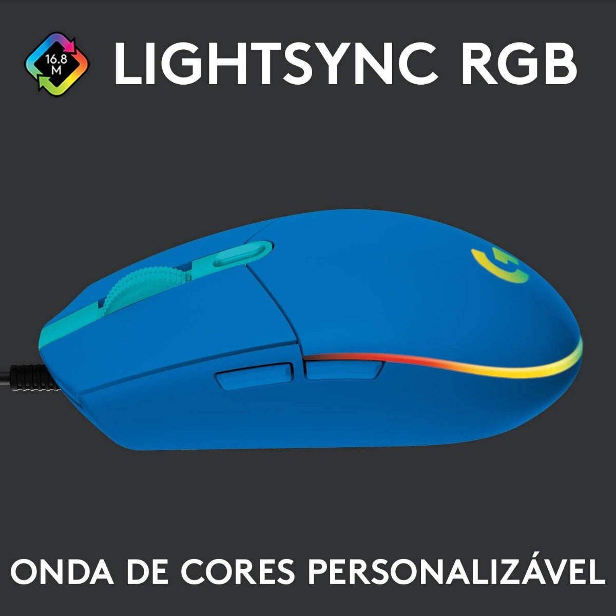 Logitech G203 LIGHTSYNC RGB 6-Button Wired Gaming Mouse
