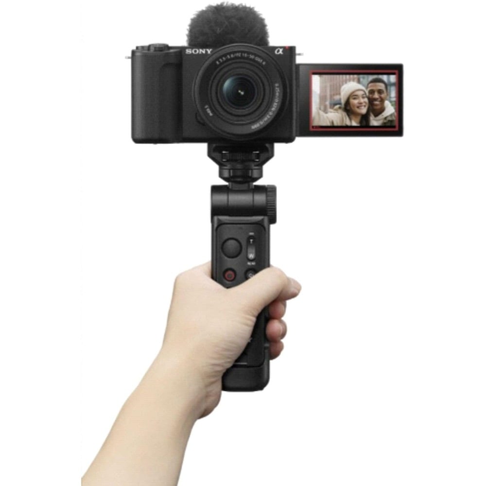 Sony GP-VPT3 Wireless Bluetooth Shooting Grip and Tripod with Detachable Remote Commander for Vlogging and Content Creation, Compatible with Sony Alpha and ZV Series Cameras – Black