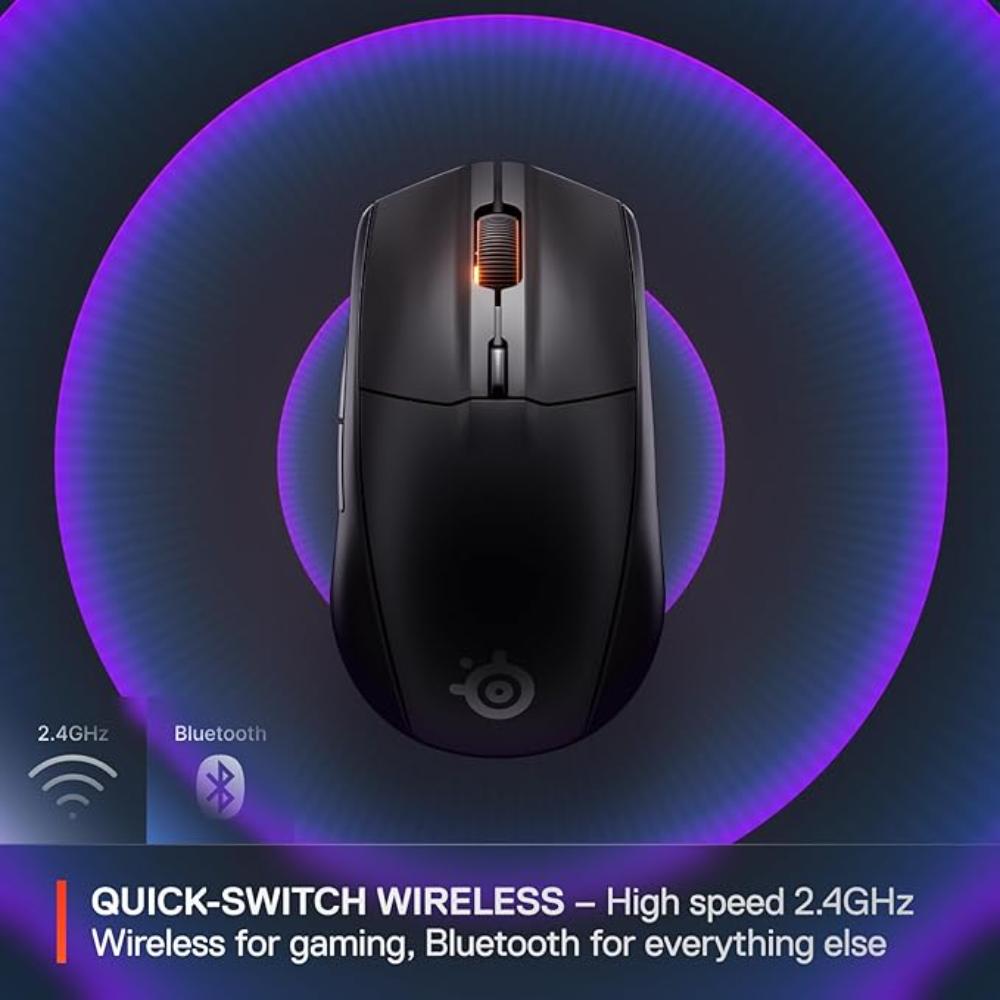 ستيل سيريز ماوس Rival 3 Wireless الجيل الثاني | 2.4GHz/بلوتوث | أسود | SS-62523