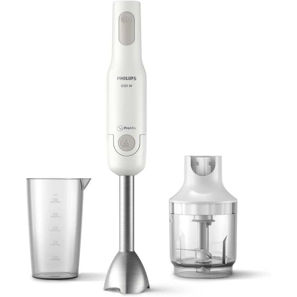 Philips Blender 650W With Metal Bar |Promix |beaker| compact chopper |HR2535/01| White