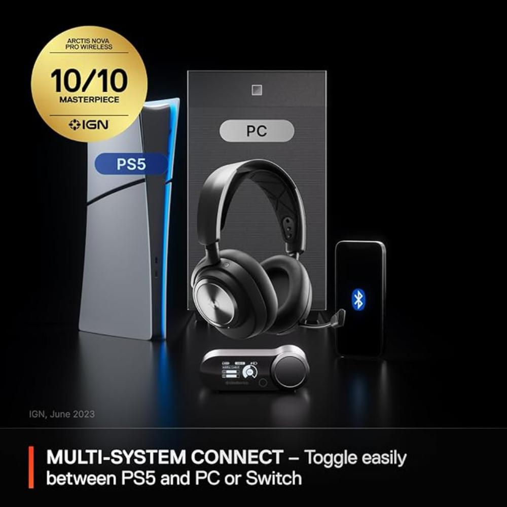 SteelSeries Arctis Nova Pro Wireless Gaming Headset | ANC | Black | SS-61522