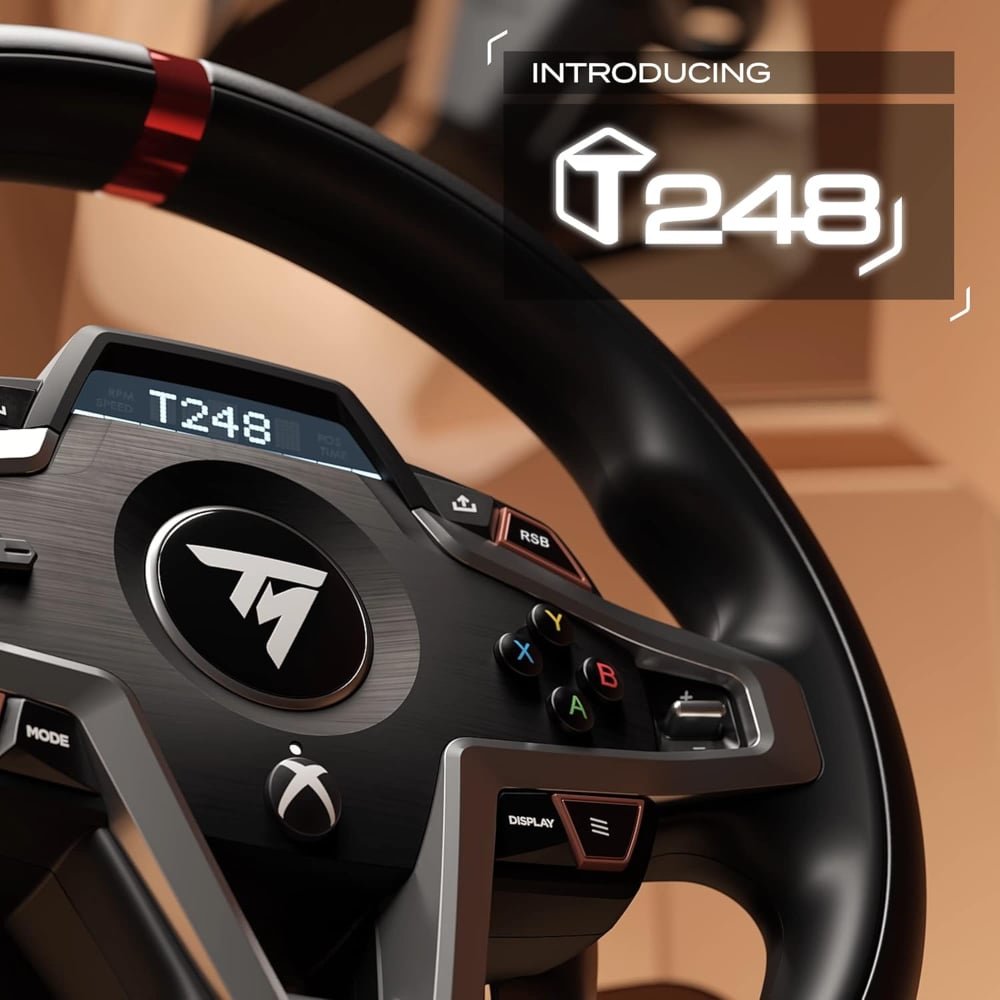 ثراست ماستر عجلة سباق T248 مع قوة ارتداد متوافقة مع إكس بوكس – أسود
