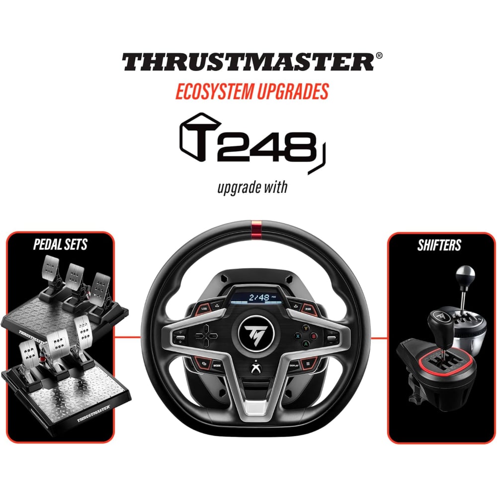 ثراست ماستر عجلة سباق T248 مع قوة ارتداد متوافقة مع إكس بوكس – أسود