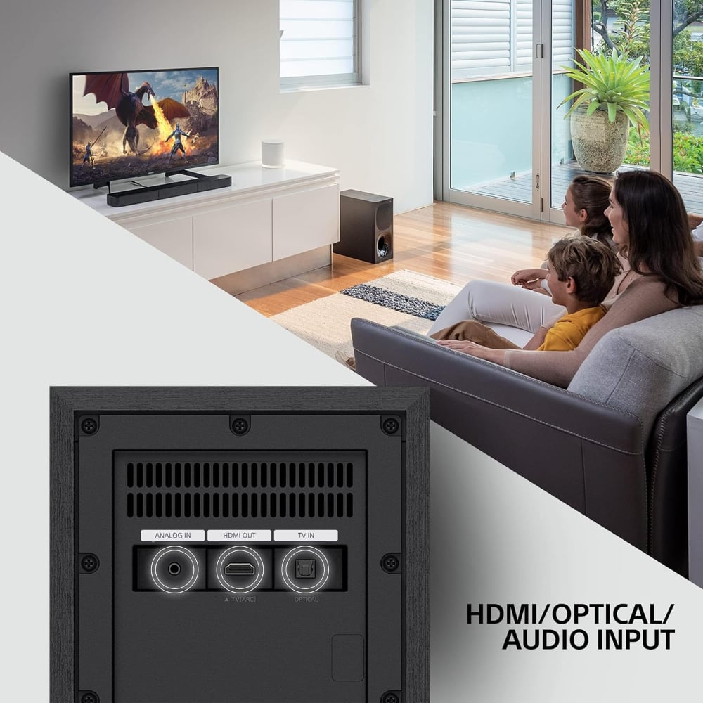Sony HT-S20R 400W 5.1 Channel Bluetooth and USB Connectivity Dolby Digital Soundbar with Subwoofer and Compact Rear Speakers Black
