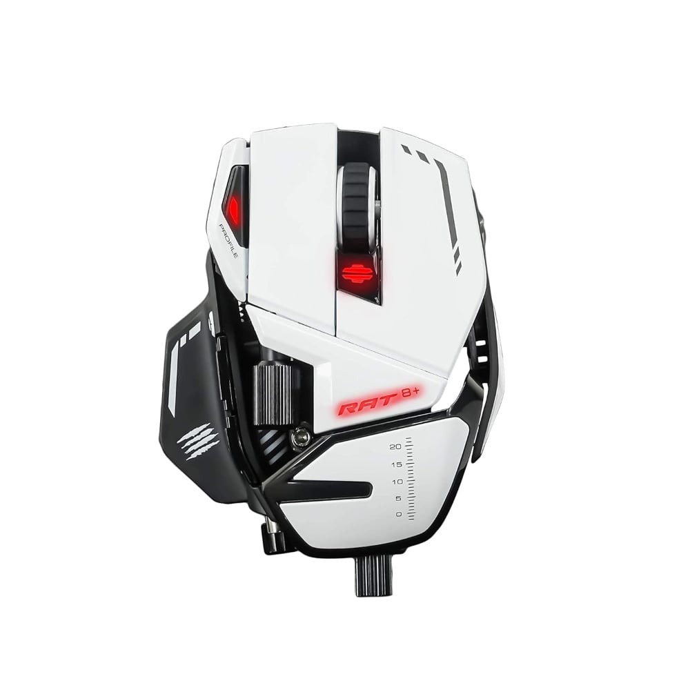 Mad Catz The Authentic R.A.T. 8+ Optical Wired Gaming Mouse White