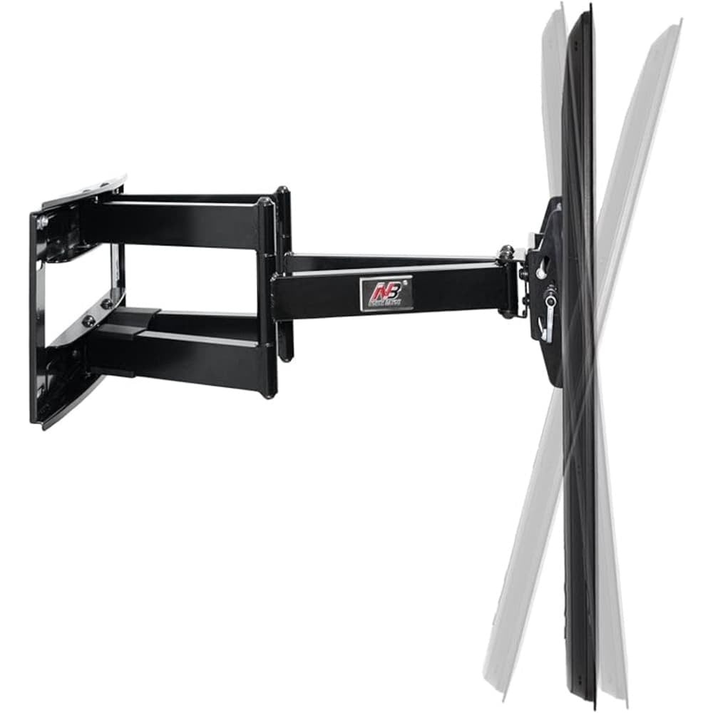 North Bayou 75 Inch To 110 Inch Full Motion Heavy Duty Tv Wall Mount Bracket With Double Extendable Arm Black